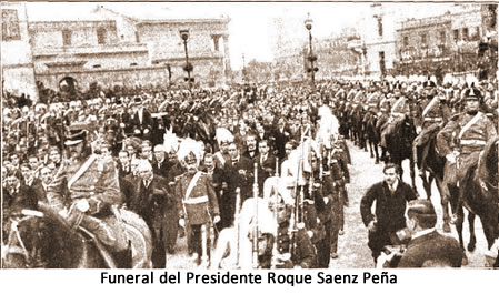 fallecimiento de Roque Saenz Peña